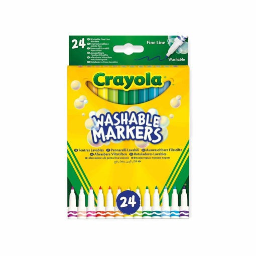 Picture of CRAYOLA WASHABLE MARKERS FINELINE X24